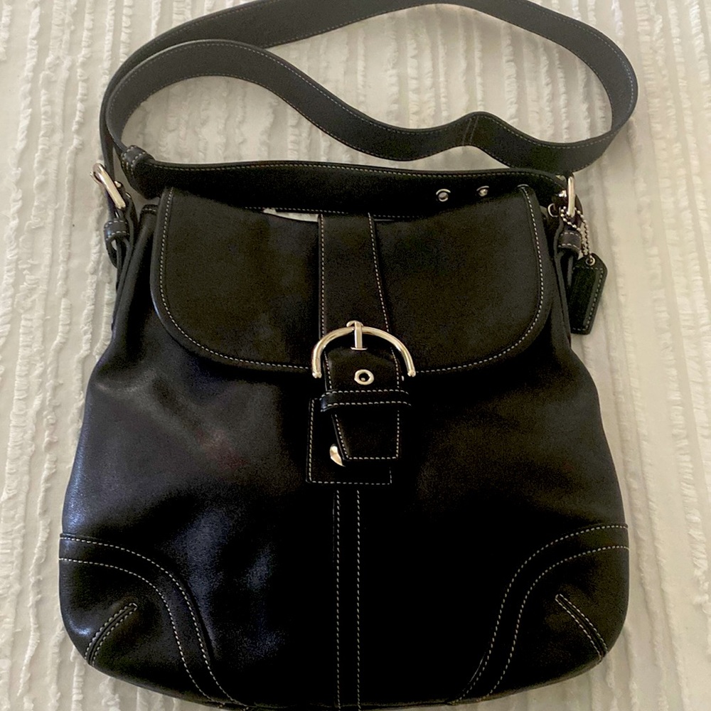 Black Vintage Coach Crossbody Purse